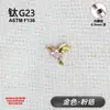 Brincos de Hélice de Titânio G23 com Rosca Interna e Zircônia Corpo de Liga de Titânio F136 Joias para Piercing Studs Labiais da Moda