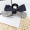 Retro Francês com Textura de Diamante Laço Grande Presilha de Cabelo Moda Simples Elegante High-end Grampo de Cabelo Acessórios de Cabelo