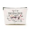 Bolsa Cosmética Explosiva Transfronteriza con Estampado Doble Cara Patrón de Letras Bolsa con Cremallera Bolsa de Muestra de Lino Bolsa de Almacenamiento Impermeable en stock