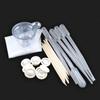 Kit de Ferramentas com Copos de Cola, Dedais, Conta-gotas, Luvas, Espátulas Misturadoras, Kit de Material para Artesanato DIY