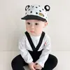 Nuevo sombrero infantil de primavera 2024 oso de dibujos animados gorra de bebé lunares de bebé sombrero de sol de borde suave