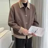 Nueva colección de primavera y otoño 2026 para hombre: chaqueta larga de talla grande con un elegante diseño color block y un aspecto de alta gama