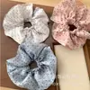 Scrunchie Dupla Camada Suave Estilo Francês Versátil Elástico de Cabelo de Cetim de Alta Qualidade Acessório Doce para Rabo de Cavalo com Bolinhas