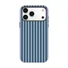 Gran stock de fundas de teléfono de manzana con película brillante, funda protectora de dos en uno a rayas para iPhone 17 Pro Max