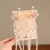 Novos Acessórios de Cabelo Hanfu Infantil Estilo Chinês, Enfeites de Cabelo Estilo Antigo, Presilhas de Cabelo com Franja, Galho e Flor para Meninas