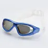 Gafas de Natación Antivaho Galvanizadas de Marco Grande para Adultos Gafas de Natación de Silicona con Gafas de Natación de una Sola Pieza Protección Ocular de Moda