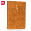 Caderno Deli Bp103 Pele de Ovelha A5 Capa Macia Livro de Registro para Reuniões de Negócios Caderno Espesso Encadernado em Couro