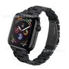 Adecuado para Apple iWatch inteligente delgado nuevo Apple resina tres cuentas correa de reloj de acero inoxidable