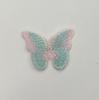 Mariposa Iridiscente Bordada Organza Bordado con Hilo Dorado y Plateado Encaje Deshilachado Accesorios para Diario DIY Accesorios para Ropa