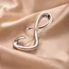 Broche Metálico Exagerado Estéreo Forma de Palma Broche de Tulipa con Lazo Corsage