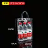 Sacolas de Presente de PVC Atacado para Barracas, Embalagem de Vinho, Sacolas de Presente Transparentes com Botão de Pressão, Sacolas de Compras de Plástico, Feitas Sob Medida
