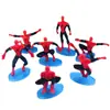 Decoración de Pastel de Spiderman Adorno de Cumpleaños Set de Plástico Sólido Avengers Enchufe de Cable