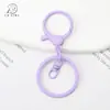 Chaveiro Colorido com Fecho de Lagosta em Liga Metálica Conjunto de Três Peças DIY Pendente para Bolsa Artesanal Acessórios Criativos Cor Macaron Simples