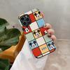 Funda de Mickey a cuadros para iPhone 13/14 Promax Apple 12/11 con dibujos animados xr todo incluido xs suave 7P
