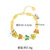 Nueva pulsera de oro antiguo de estilo chino, estilo cortesano, esmalte de mariposa, joyería ruyi, joyería femenina de aleación de cobre