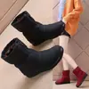 Botas de Nieve para Mujer 2026 Estilo Nuevo Invierno Botines Cortos para Dama Más Terciopelo Suela Gruesa Impermeables Caña Corta Fondo Plano Cálidos Zapatos de Algodón para Mamá