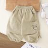 Pantalones de Nueve Puntos de Verano de Dibujos Animados Estilo Coreano para Niños Niños y Niñas Pantalones Casuales Delgados