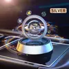 Aromaterapia rotatoria de suspensión de doble anillo solar, perfume para coche tipo asiento, larga duración, fragancia ligera, adornos de decoración interior de coche