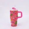 Taza de Coche Navideña de Acero Inoxidable Aislada de 14oz Transfronteriza con Asa, Taza de Agua Portátil de Capacidad Pequeña con Patrón