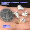 Plata Pura S999 Nube Auspiciosa Retro Cuentas Espaciadoras Gatito Cuentas Barril Manualidades de Cristal Pulsera Hecha a Mano Collar Accesorios DIY