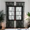 Suministro directo de fábrica de Amazon transfronterizo de cortinas visillo de encaje estilo pastoral francés para salas de estar, dormitorios, balcones y ventanales, ofreciendo tratamiento semi-opaco para ventanas