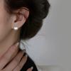 Pendientes Redondos Cepillados de Plata de Ley 925 para Mujer 2024 Nuevos Pendientes Metálicos Populares Pendientes de Estilo Normcore Frío de Alta Gama
