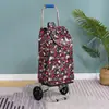 Carrito de Compras de Acero Inoxidable, Carrito Trepador de Escaleras, Carrito Grande Plegable para el Hogar para Personas Mayores, Carrito de Arrastre Manual
