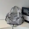 Bolsa de Viagem com Cordão Tendência e Fashion, Grande Capacidade, Leve e Portátil para Esportes e Fitness, Bolsa Transversal para Bagagem de Embarque Masculina e Feminina