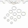 Anel aberto torcido de cobre banhado a ouro 18k com retenção de cor e anel plano gravado para pulseira de cristal DIY, acessórios de conector aberto