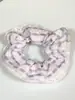 Elástico de Cabelo Scrunchie Listrado com Renda Estilo Coreano para Mulheres, Acessório de Cabelo Suave e Elegante, Elástico de Cabelo Scrunchie Estilo Coreano