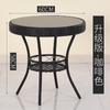 Mesa de té pequeña sencilla para balcón, mesa de té pequeña para el hogar, mesa de té para apartamento pequeño, sala de estar, ratán, mesa de centro pequeña, combinación de mesa y sillas, vidrio redondo