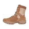 Botas de Combate de Entrenamiento Tácticas Marrones Genuinas Jihua Zhonggong Botas Militares para Exteriores Botas de Entrenamiento Resistentes a Pinchazos de Caña Alta Resistentes al Desgaste Color Arena