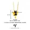 Estilo Joyería de Oro Arena Dorada Esmalte Serie Gato Negro Misterioso Pulsera de Cuentas de la Fortuna Accesorios para Collar Colgante de Gato de Alta Gama