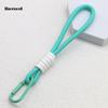 Llavero con cordón para teléfono móvil, sencillo y corto, funda universal para colgar, llavero de malla con diseño de dopamina para coche, color a juego.