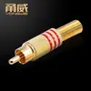 Conector RCA Macho Yongwei Chapado en Oro Tipo Loto Conector de Soldadura RCA Jack RCA para Amplificador de Audio y Video Altavoz