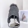 Gorro de Lana Mezclada con Cachemir Cálido para Mujer Invierno Protección para las Orejas Versátil Gorro de Tejer para Exteriores Resistente al Viento y al Frío Gorro de Lana