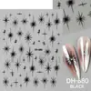 FULL BEAUTY pegatinas de arte para uñas transfronterizas estilo ins estrella plateada dorada de cuatro colores estrella octagonal pegatinas de arte para uñas de estilo