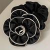 Elegante Liga para el Cabello de Camelia, Diadema de Moda, Alta Elasticidad, Goma Elástica Duradera, Accesorio para Cola de Caballo de Mujer, Tela Esponjosa