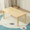 Mesa y silla de madera maciza para jardín de infantes juego de escritorio de madera de pino para niños mesa de aprendizaje de juegos juguetes de educación temprana para bebés