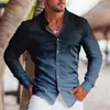 Moda transfronteriza Camisa nueva de otoño para hombre Impresión digital 3D casual para exteriores de manga larga una generación de cabello