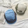 Gorra de Verano de Cinco Paneles con Bloques de Color Estilo Japonés, Estilo Ropa de Trabajo Estilo Montaña, Gorra de Béisbol Unisex para Niños, Gorra Planas con Visera de Pato para Protección Solar al Aire Libre