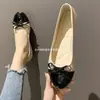 Zapatos Planos de Moda para Mujer de Talla Grande, Punta Redonda, Estilo Casual Transfronterizo Europeo y Americano, Estilo Coreano con Lazo, Nuevos al por Mayor de Talla Grande