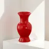Florero Flor de Loto Roja Arreglo Floral Boda Adornos Chinos Rojo Grande Rojo Puro Productos Transfronterizos Florero Pequeño