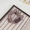 Elegante Goma para el Cabello de Malla con Pedrería, Elegante Nuevo Sujetador de Cola de Caballo Cuadrado con Pedrería, Accesorio de Cabello de Moda