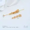 Contas espaçadoras de engrenagem banhadas a ouro 14K com retenção de cor, com furo grande, para pulseiras, colares e acessórios de joias DIY com cristais e pérolas.