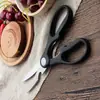 Productos de comercio electrónico tijeras de cocina acero inoxidable abrelatas nueces tijeras domésticas mango negro tijeras para alimentos barbacoa