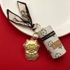 Chaveiro de ovelhinha banhado a ouro, corrente de celular, pingente de bolsa de balde de ovelhinha na cor dourada, lembrança fofa, atacado