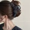 Pinza para el Cabello de Nube de Hilo Plisado Perezoso Vintage con Lunares para Cola de Caballo Alta, Pasador para el Cabello de Mujer para Recogido en la Parte Posterior de la Cabeza, Accesorio para el Cabello de Pinza de Tiburón