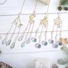 Apanhador de Sol e Lua Artesanato de Jardinagem Decoração de Quarto Dourado Sonho Cor AB Ponto de Cor Combinação de Estrela e Lua Pingente de Cristal