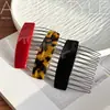 Peine de Acetato Texturizado Etiqueta Dorada Dongdaemun Coreano Peine de Moda de Gama Alta para Viajero Accesorios para el Cabello de Corona Alta Sencillos
